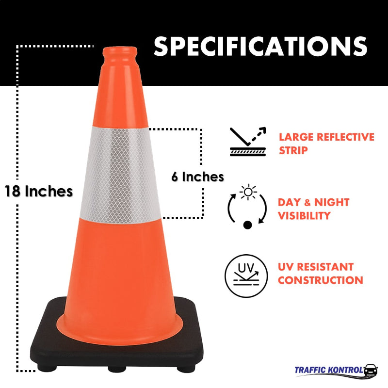 18 Inch Orange Traffic Cones 2