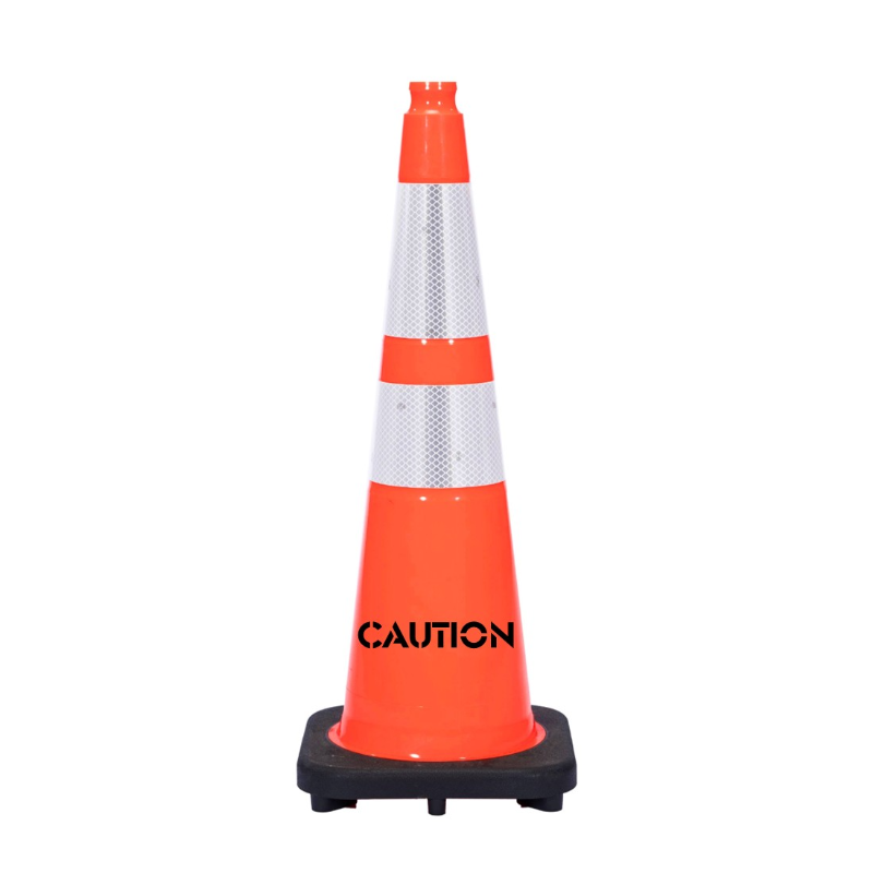 caution traffic safety cone orange 6 inch 4 inch hi intensity reflective collars