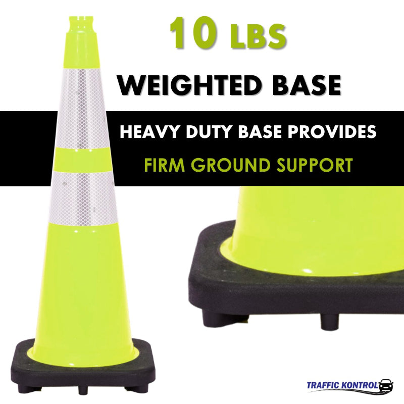 Lime Green Traffic Cones 36 Inch 2