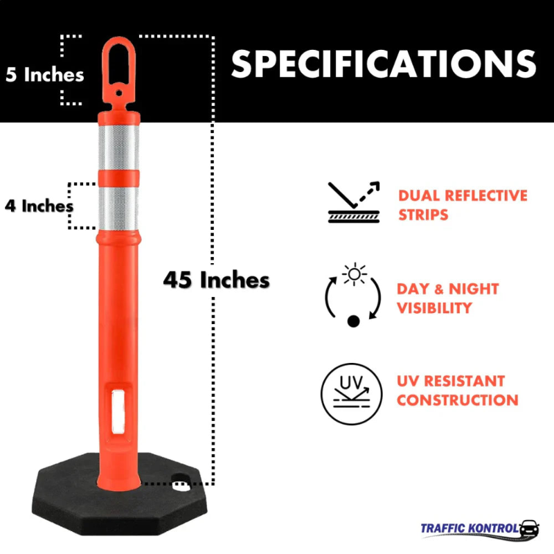 Orange Traffic Delineator Posts Kit 2_69492987 aeba 4597 836a af72320b2520