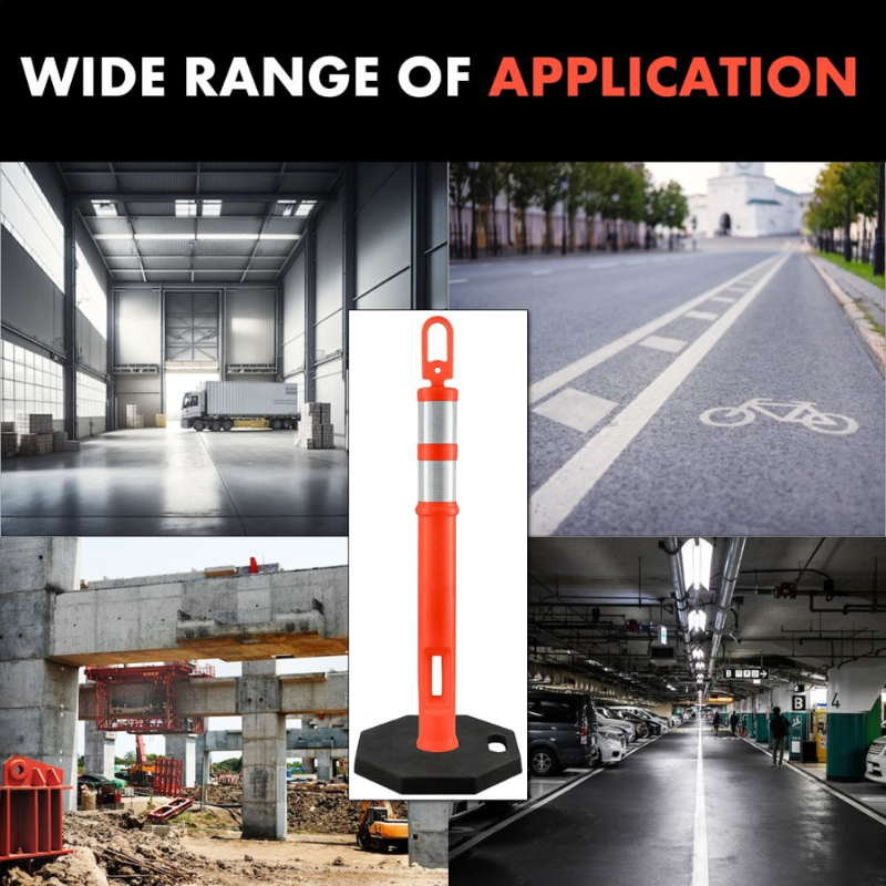 Orange Traffic Delineator Posts Kit 7