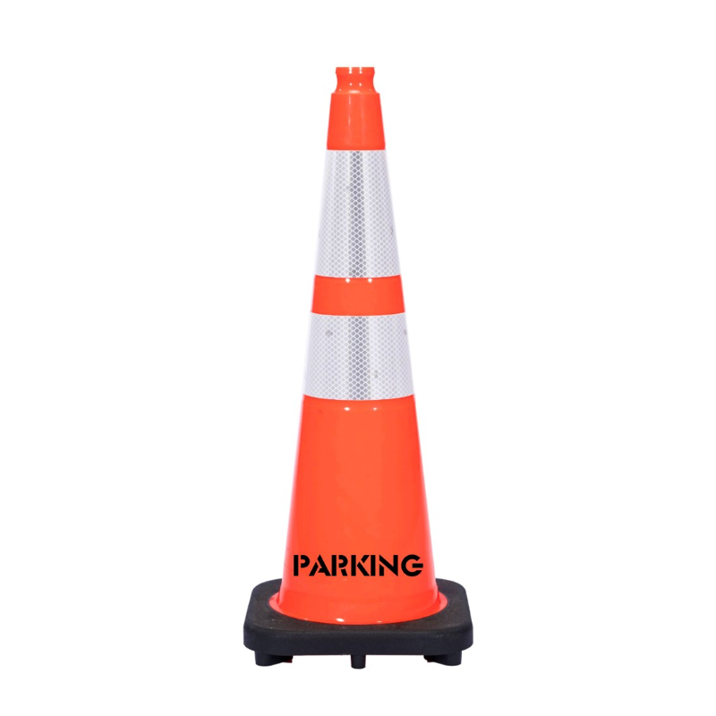 parking traffic safety cone orange 6 inch 4 inch hi intensity reflective collars