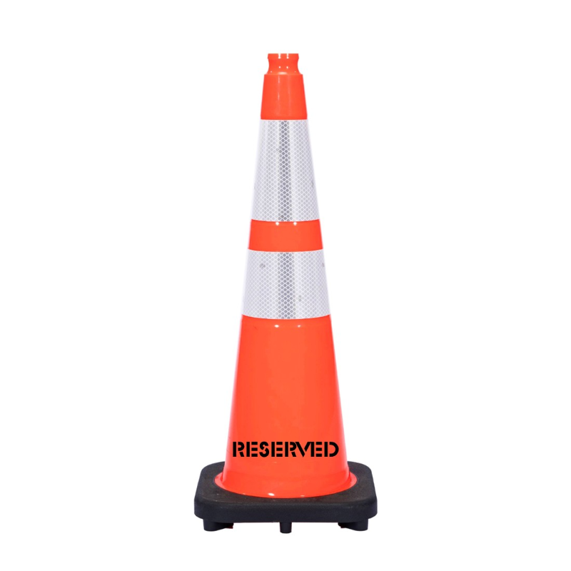 reserved traffic safety cone orange 6 inch 4 inch hi intensity reflective collars
