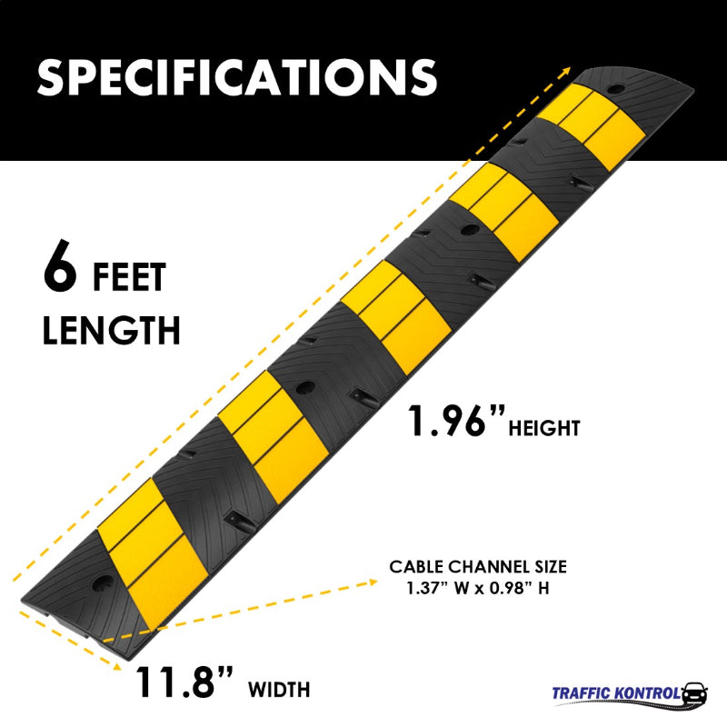 rubber speed bump 6 feet long yellow black 10_76911ac2 f416 4c9d 98e5 b552eb3af0c9