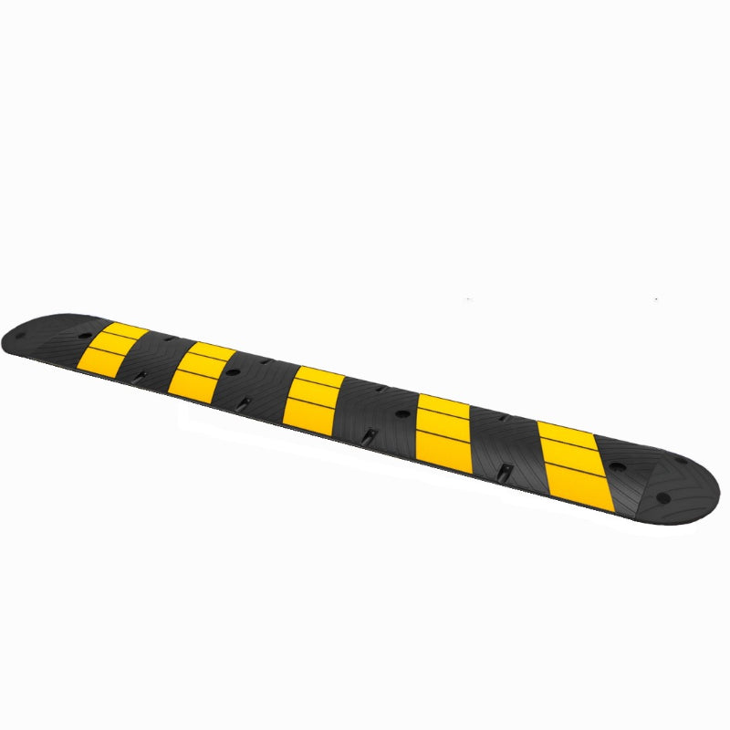 rubber speed bump 6 feet long yellow black 18