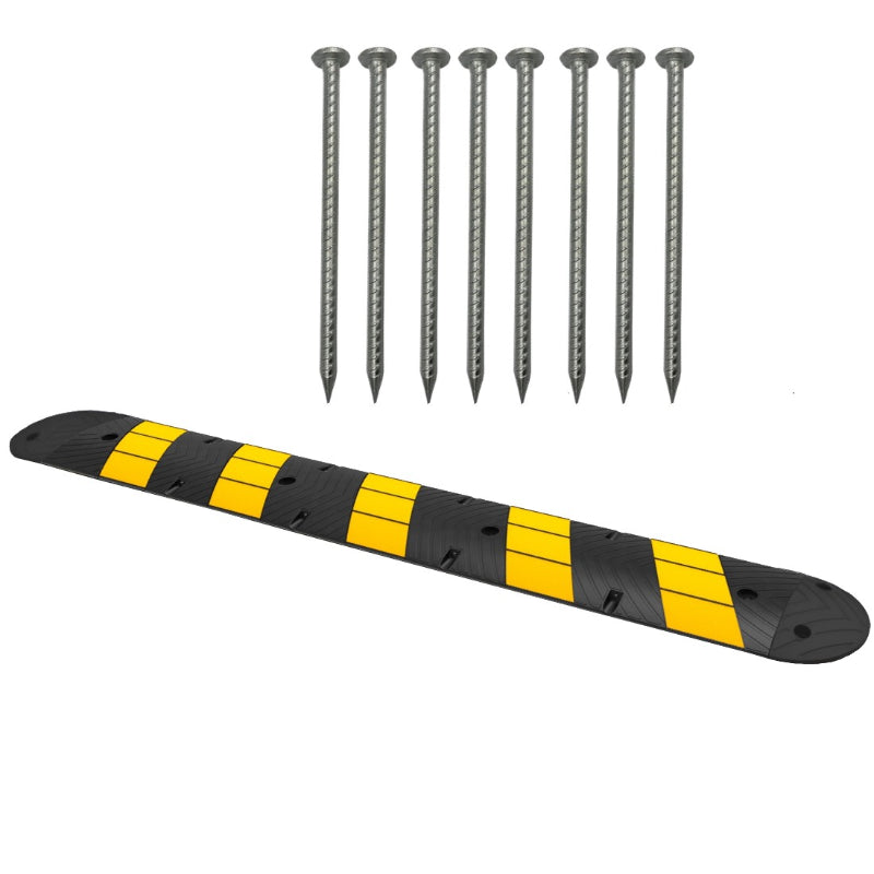 rubber speed bump 6 feet long yellow black 19