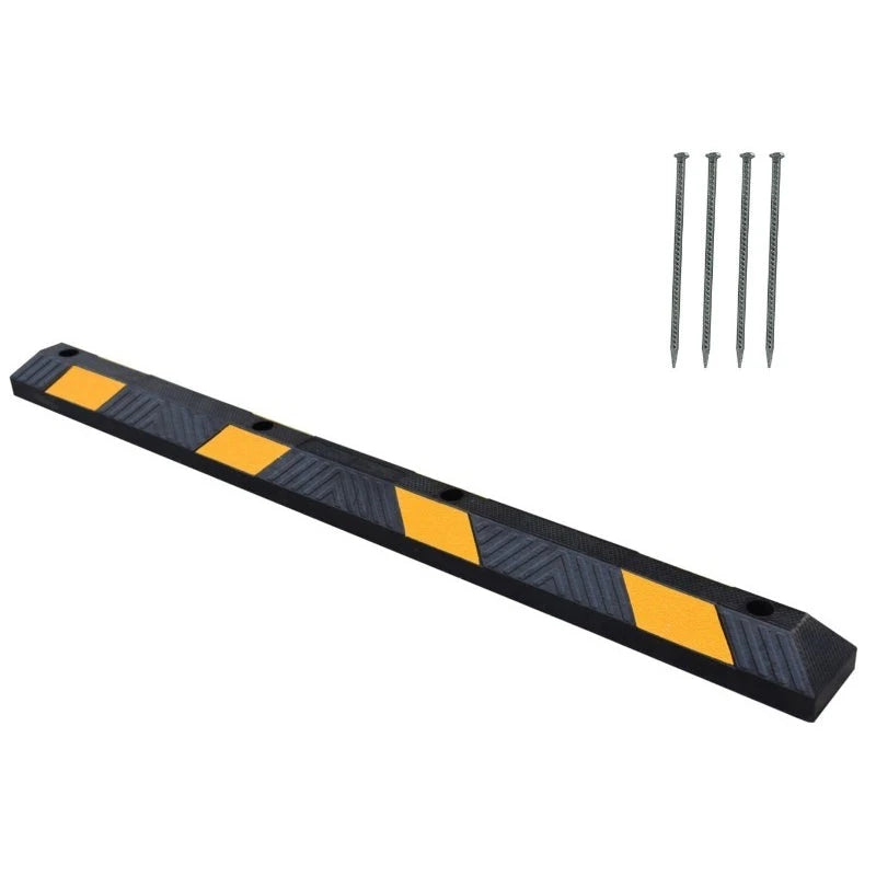 traffic kontrol parking curb stopper yellow black with spikes