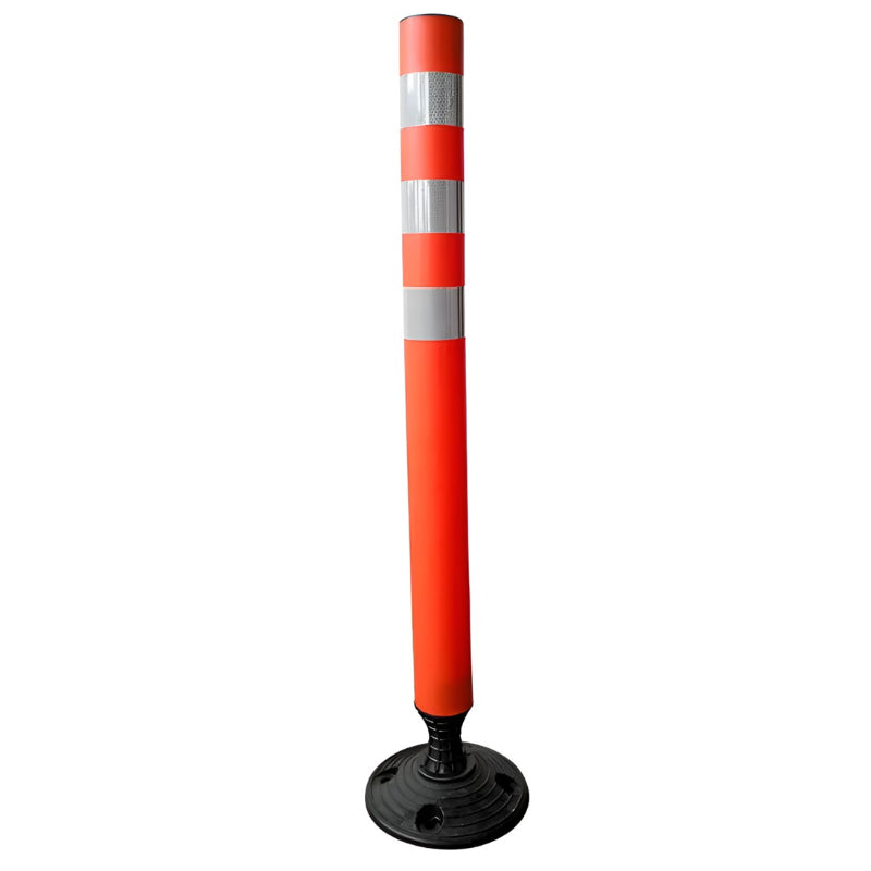TrafficKontrolFlexibleDelineatorPost 36Height SurfaceMount Orange 1
